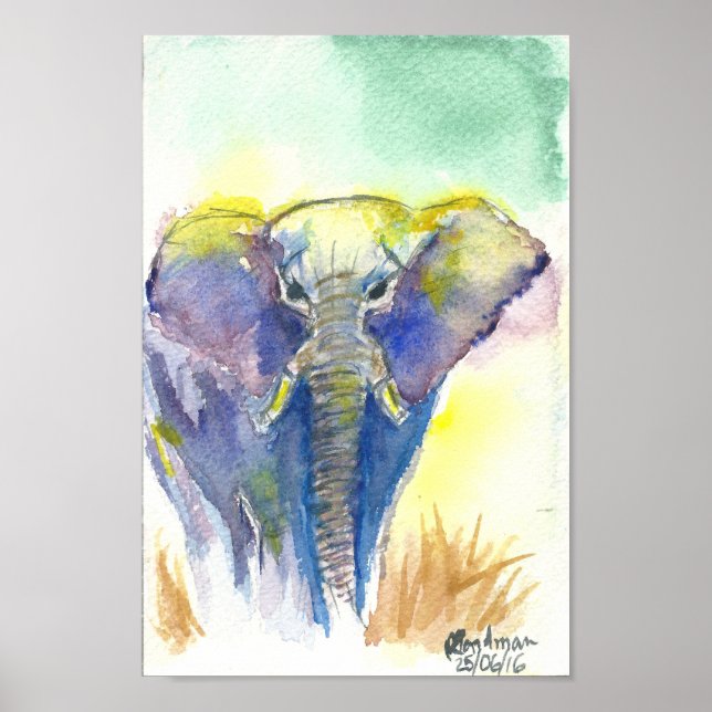 Elefante colorido poster (Framsidan)