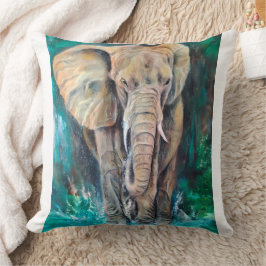 Elefante  Realista, Acuarela Kudde