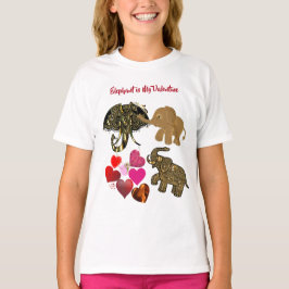 Elefanten är Mina hjärthjärthjärtklappande flickor T Shirt