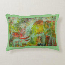 Elefanten avbildar brytning kudder