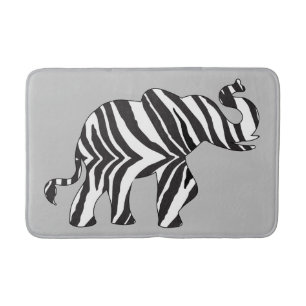 Elefanten bestående av Zebra ränder Badrumsmatta