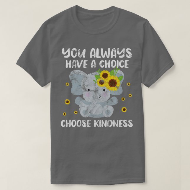 Elefanten du alltid har ett val: Välj indness T Shirt (Design framsida)