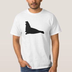 Elefanten förseglar skjortasvart tee shirt