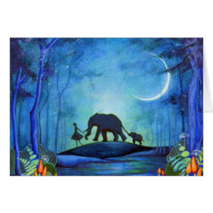 Elefanten går hälsningskort