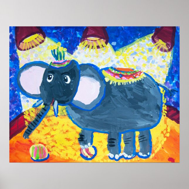 Elefanten i cirkusen poster (Framsidan)