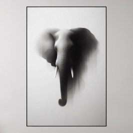 Elefanten i Mist-Abstrakten Poster