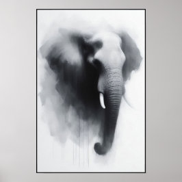 Elefanten i Mist-Abstrakten Poster