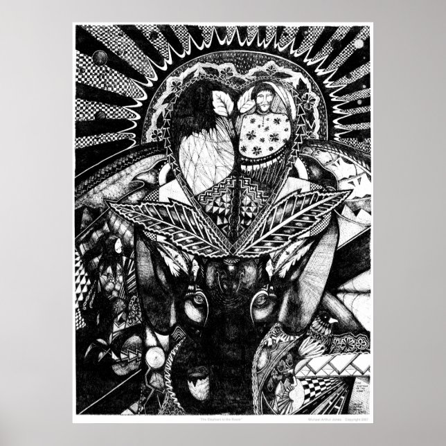 Elefanten i rummet poster (Framsidan)