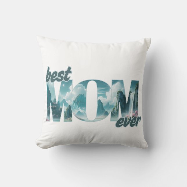 Elefanten in einer Traumwelt - best Mom ever Kudde (Framsida)