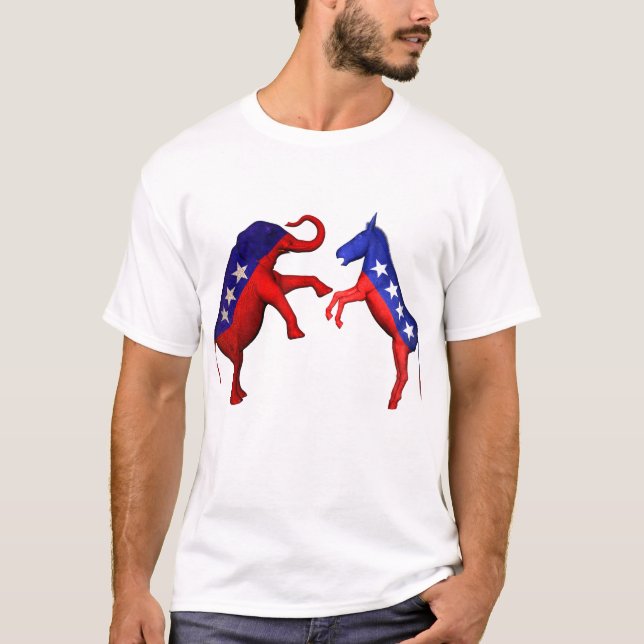 Elefanten kontra åsnan t-shirt (Framsida)