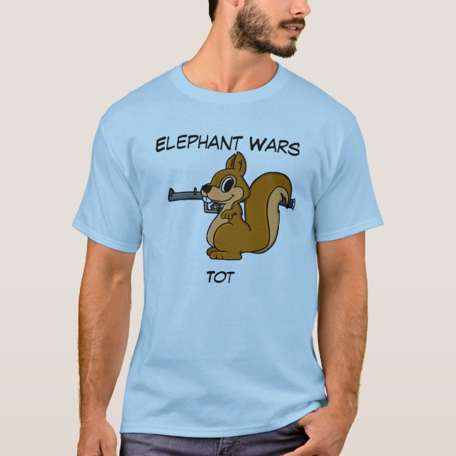 Elefanten kriger kortärmadskjortan - Tot Tee (Framsida)