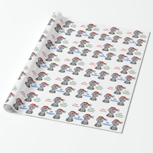 Elefanten med den Santa hatten skräddarsy Presentpapper