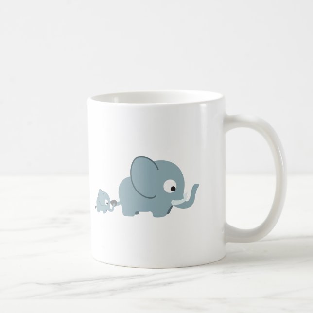 Elefanten och Baby Kaffemugg (Höger)