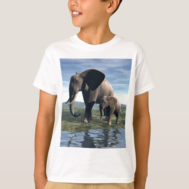 Elefanten och Baby T Shirt (Framsida)