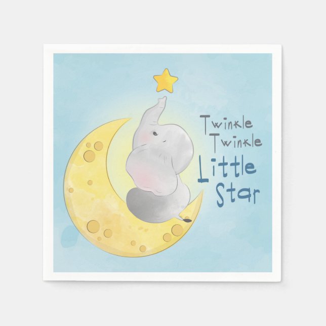 Elefanten och Måne Pappersservett (Framsidan)