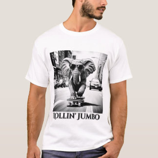 Elefanten på en skateboard t shirt
