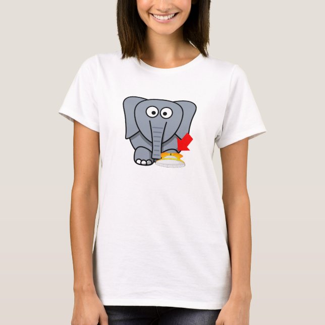 Elefanten skor mig älskar dig t shirt (Framsida)