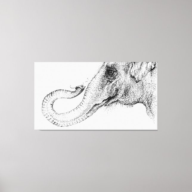 elefantens trogna 100 % av Inkspot Canvastryck (Framsida)