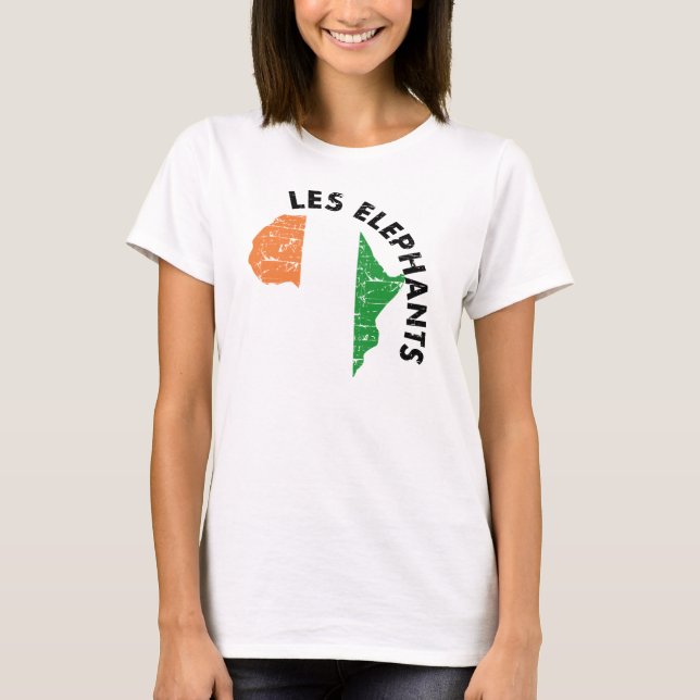 Elefanter av Cote D Ivoire T-shirt (Framsida)