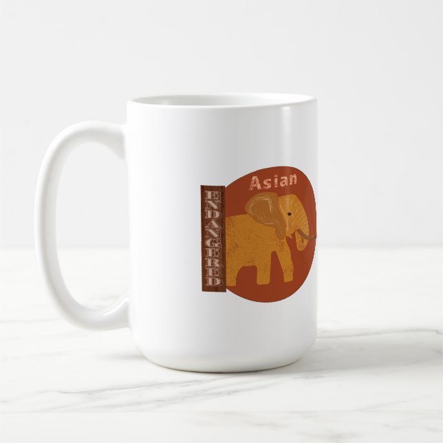 Elefanter behöver vår hjälp kaffemugg (Vänster)