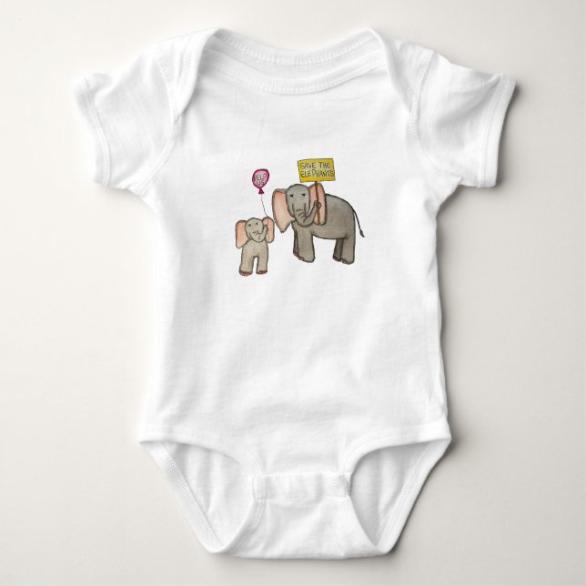 Elefanter behöver vår hjälp t shirt (Framsida)