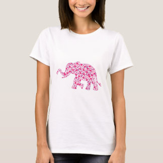 Elefanter bestående av Rosa Hearts T Shirt