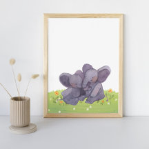 Elefanter Blommor och grädddar