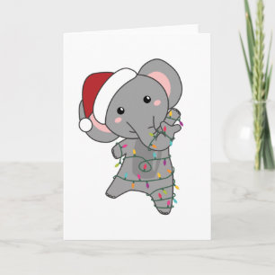 Elefanter (Elephant jul Snö Winter Animals Elephan Kort