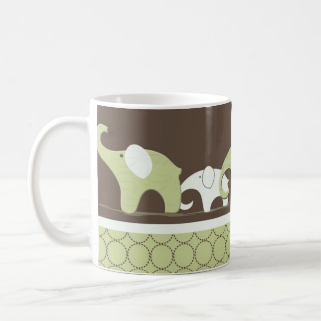 Elefanter för babymugg kaffemugg (Vänster)