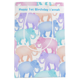 Elefanter för första födelsedag för liten flicka