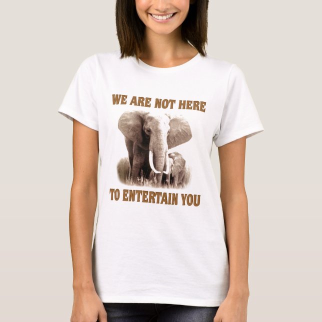 Elefanter förtjänar respekt tee shirt (Framsida)