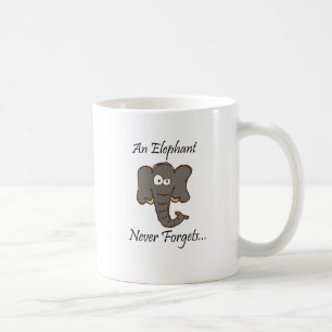 Elefanter glömmer aldrig kaffemugg