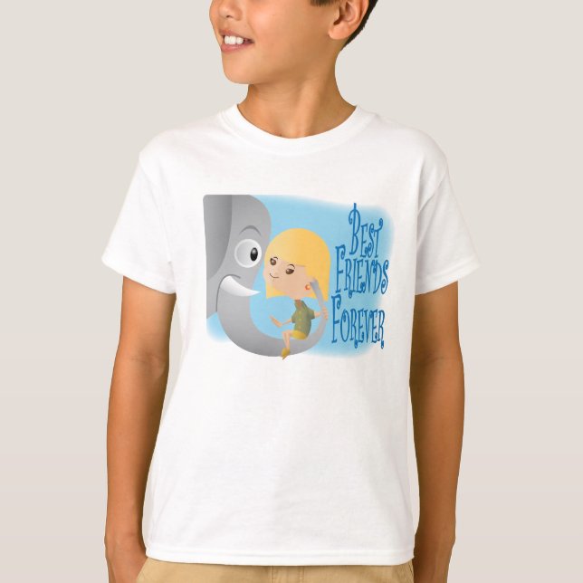 Elefanter Glömmer Aldrig Sina Vänner T Shirt (Framsida)
