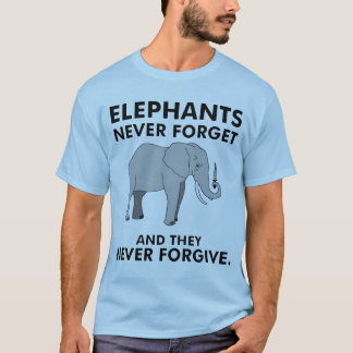 Elefanter glömmer aldrig tee shirt