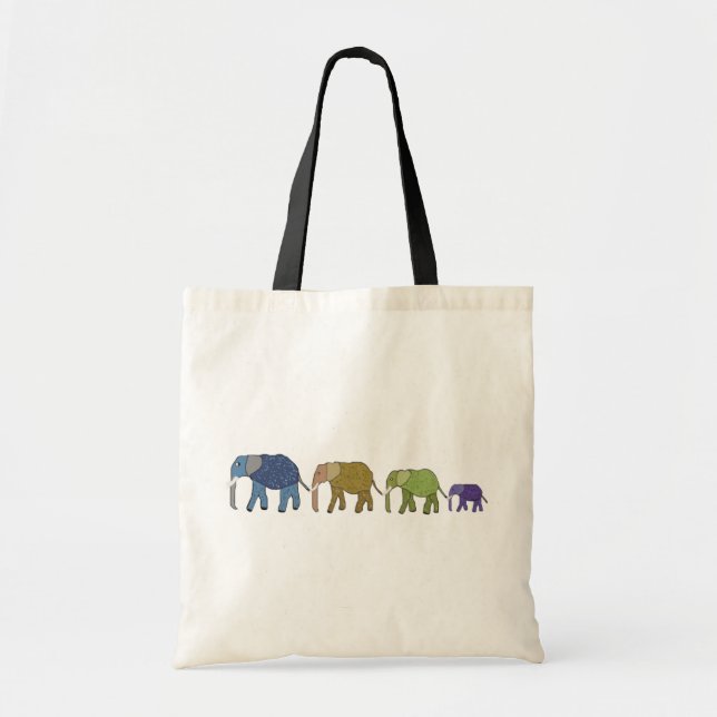 Elefanter glömmer aldrig tygkasse (Framsidan)