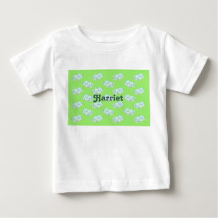 Elefanter i gräs-baby t-shirt