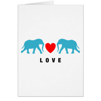 Elefanter i Kärlek Hälsningskort