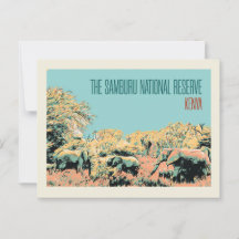 Elefanter i Samburus nationella reserv, Kenya