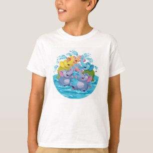 Elefanter i SplashRoligt T Shirt