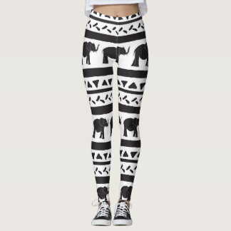 Elefanter, linjer, trianglar, dekorativa sömlösa. leggings