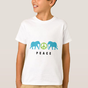 Elefanter med fred tee shirt