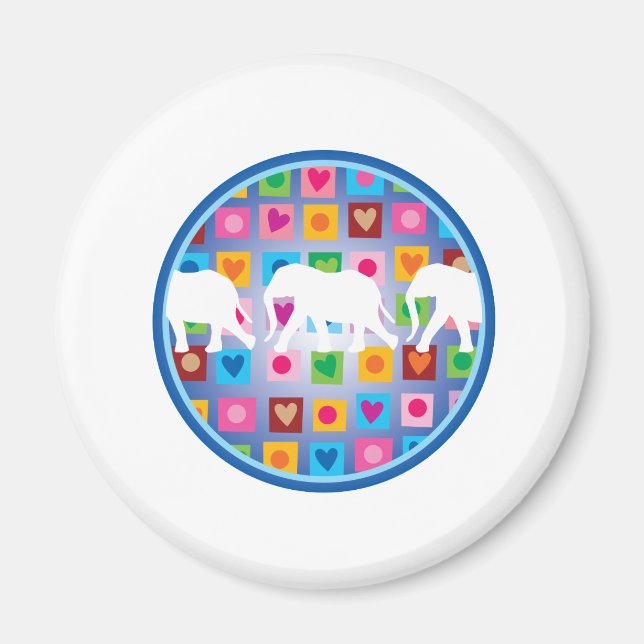 Elefanter med Hearts Magnet (Framsidan)