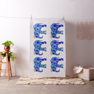 Elefanter med Polka dots och en Krona-struktur i F Tyg