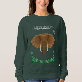 Elefanter minns Sweatshirt T Shirt