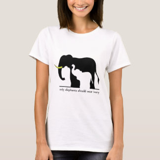 Elefanter och elfenben (vit) t-shirt