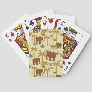 Elefanter och Handflatan i Camouflage Spel Kort