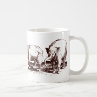 Elefanter och Rhinosmugg Kaffemugg