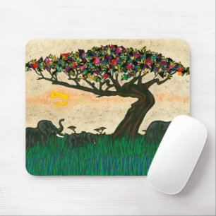 Elefanter på Flygplanen av Afrika Musmatta