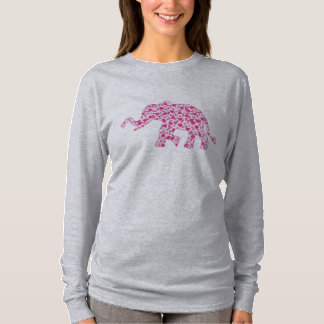 elefanter som består av små rosa hjärtan t shirt