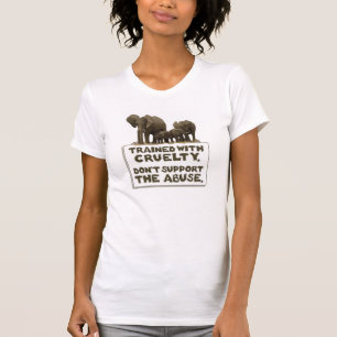 Elefanter utbildas med grymhet tee shirt
